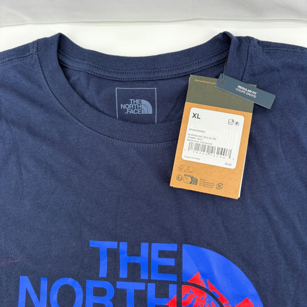 The North Face Mens Memorial Graphic T-Shirt Summit Navy XL NF0A8GM58K2 NWT